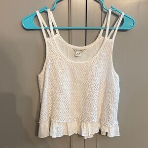 Ariat  White Lace Double Strap Tank xs